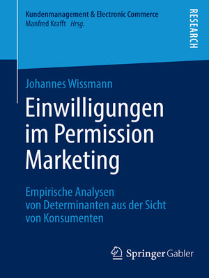 cover image of Einwilligungen im Permission Marketing